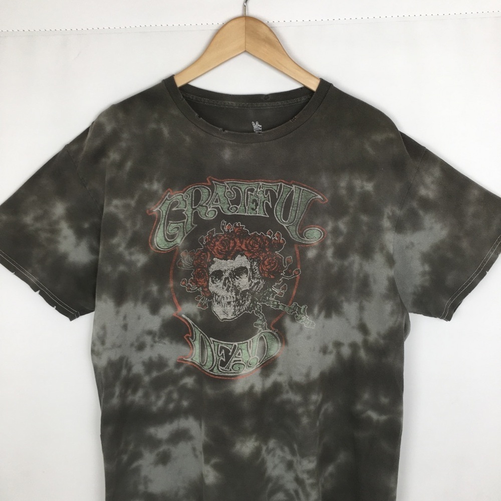 Junk Food Grateful Dead Retro Tour Tee T-Shirt Distressed Fade Gray Women’s Sz M - Picture 2 of 9